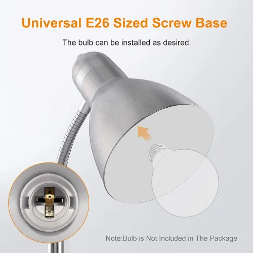 Vista 3 de LEPOWER Lámpara de pie, lámpara de pie de metal con cuello de cisne ajustable para dormitorio Easy to Assemble, E26 Base, Sturdy Metal Base