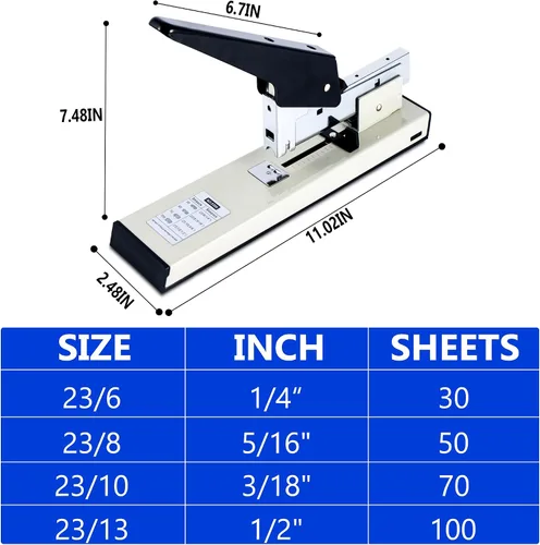 Vista 7 de Grapadora Heavy Duty 100 Hojas - Sin esfuerzo,grapadoras para escritorio,Capacidad
