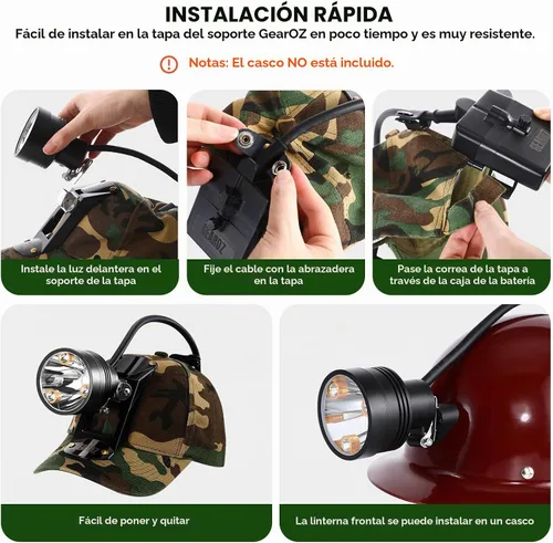 Vista 6 de GearOZ Coon - Faro de caza para hog depredadores, lámpara de cabeza