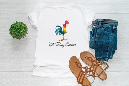 Vista 2 de Chicken Not Today Clucker Sublimation Transfer, Chickens, Chicken Sublimation, Farm, Chicken, Chicken Lover, Ready to Press, Ready to Use (Mug x1-3")