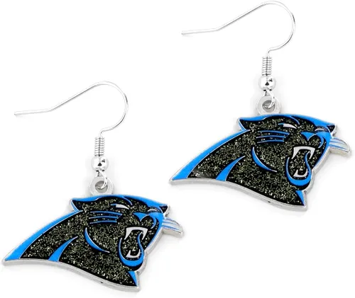 Vista 21 de aminco NFL - Aretes deslumbrantes con purpurina para mujer