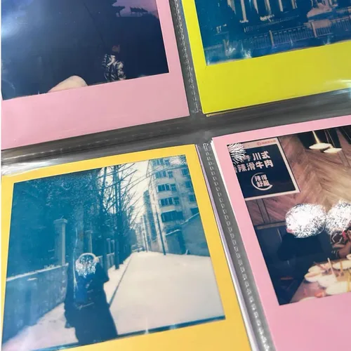 Vista 7 de Álbum de fotos para Polaroid i-Type/600/SX-70/Instax Wide 300/200/210 de 4.25 x 3.5 pulgadas, álbumes de fotos de 5 x 7 para cámara instantánea