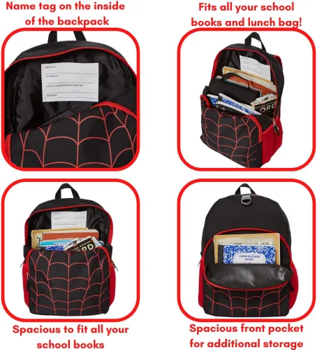 Vista 9 de RALME Juego de mochila para niños, 16 pulgadas, 6 piezas, incluye bolsa de almuerzo plegable, botella de agua, llavero y estuche para lápices