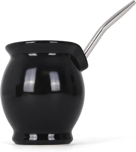 Vista 5 de Ceramic Mate - Juego de calabaza y bombilla – Calabaza de yerba mate – Taza mate fácil de limpiar, popote de filtro para té de yerba mate y bebidas