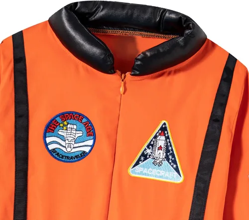 Vista 5 de LENSOUS Disfraz de astronauta de la Fuerza Aérea para niños, disfraz de piloto espacial de combate de Halloween, juego de rol para niños y niñas
