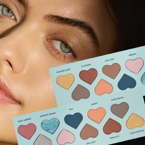 Vista 10 de Pacifica Paleta de sombras de ojos – Sombra de ojos mineral Malibu, tonos neutros mezclables con mate aterciopelado, brillante y metálico, infusión