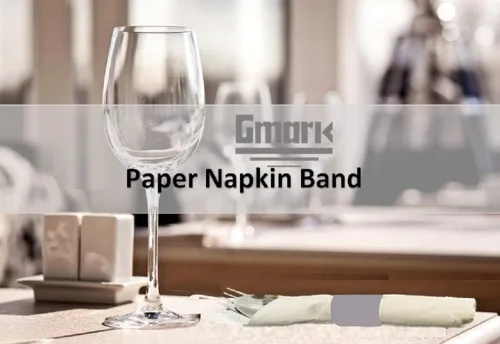 Vista 2 de Gmark Servilleteros de papel gris autoadhesivos (500 unidades) – Servilleteros profesionales de 4.25 x 1.5 pulgadas – Envolturas desechables