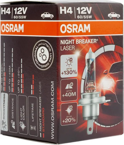 Vista 3 de Osram 64193NBL Lámpara halógena para faros delanteros, caja de cartón plegable (1 unidad)