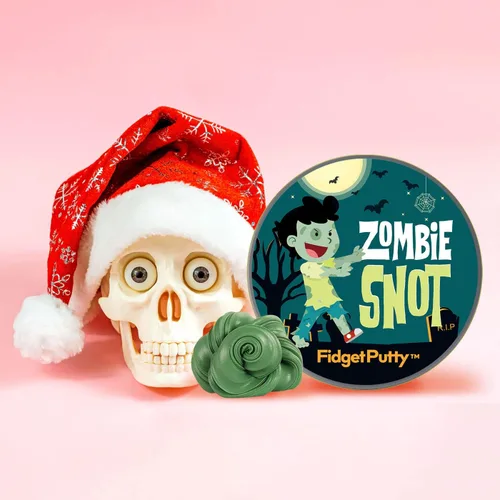 Vista 7 de Zombie Snot Therapy Putty - Divertida masilla de alivio de estrés para adultos, color verde perla para Halloween y elefante blanco