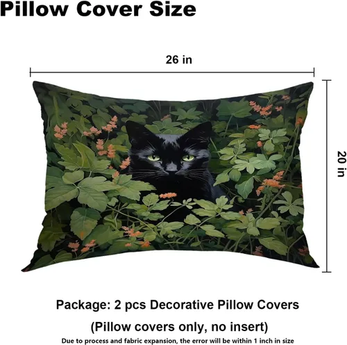 Vista 333 de Batmerry Autumn Pumpkin Templeton Throw Pillow Covers, Green Leaves Paths Forests Decorative Pillow Covers Digital Printing Blended for Couch Sofa