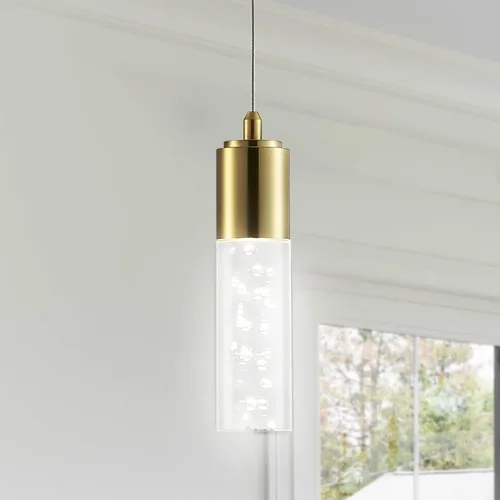 Vista 7 de JONATHAN Y JYL7221B Bolha 4.75 pulgadas de hierro acrílico de burbujas moderno minimalista integrado LED colgante clásico contemporáneo glamour