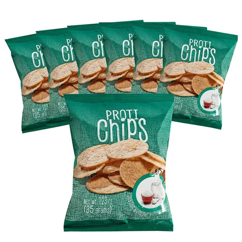 Vista 11 de ProtiFit Chips de proteína para barbacoa, 0.53 oz de proteína, 0.14 oz de carbohidratos netos, bajas en calorías, 1.31 oz (paquete de 7)