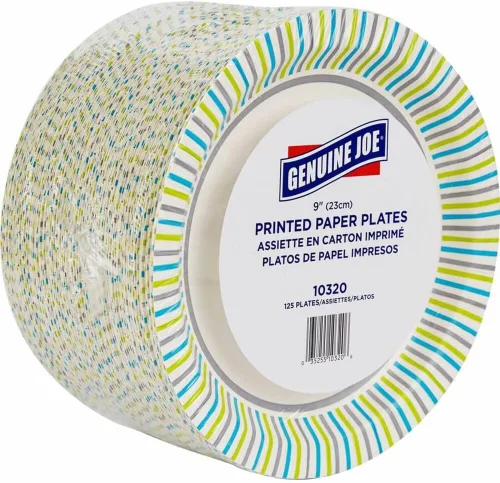 Vista 3 de Genuine Joe 10321 Platos de papel, 6 7/8" (paquete de 125 platos)