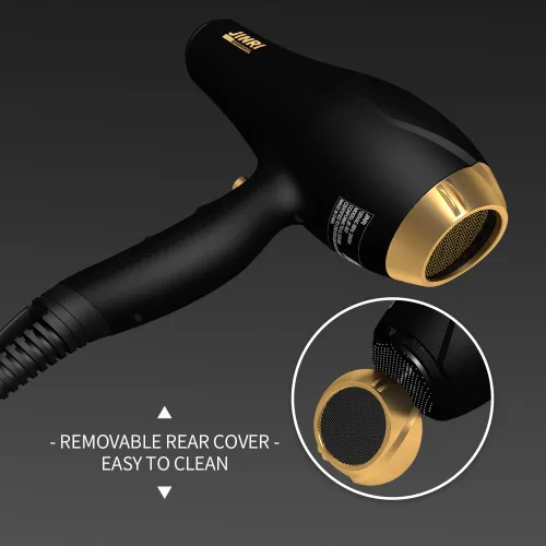 Vista 7 de JINRI Secador de pelo – Secador de pelo de alta velocidad CA negativo iónico de alta velocidad para salón y uso personal – Potente, con difusor