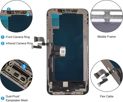 Vista 5 de DIGI4U Pantalla LCD para iPhone Xs, retina táctil 3D de 5.8 pulgadas para iPhone Xs táctil digitalizador Asamblea con herramientas de reparación