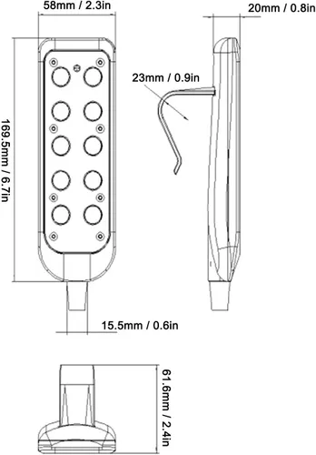 Vista 5 de Controlador de elevación eléctrico de la cama de elevación del reemplazo IP66 del poder del control remoto del poder