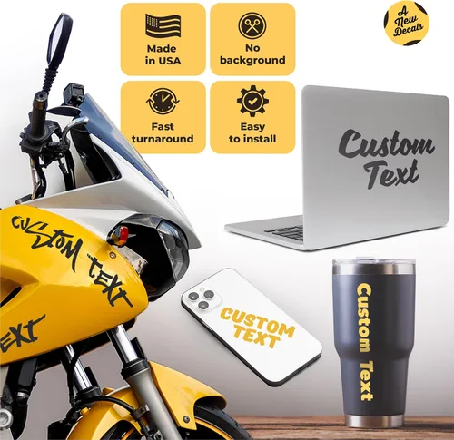 Vista 2 de Letras de calcomanías personalizadas, calcomanía de vinilo personalizada para ventana de automóvil, calcomanía de vinilo personalizada, letras