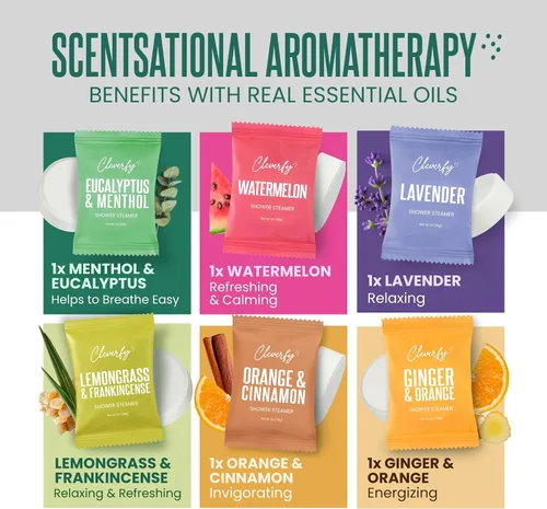 Vista 5 de Cleverfy Vaporizadores de ducha para aromaterapia, rellenos de cesta de Pascua para adolescentes y adultos, regalos de Pascua para mujeres