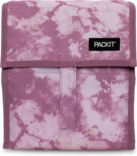 Vista 11 de PackIt® Bolsa de almuerzo congelable, almendra, fabricada con tecnología ECOFREEZE®, plegable, reutilizable, cierre de cremallera y pliegue con asa
