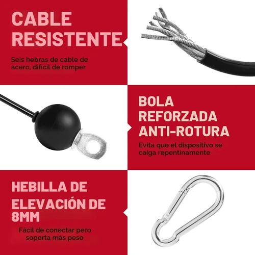 Vista 2 de FitBeast Sistema de Poleas para Gimnasio, Sistema de Poleas con Cable y Peso para Gimnasio LAT Pulldown, Entrenamiento de Curl de Bíceps, Equipo