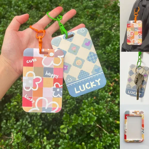 Vista 5 de Soporte para tarjetas fotográficas Kpop, 2 unidades, llavero de dibujos animados, soporte para tarjetas de fotos, lindo soporte para tarjetas