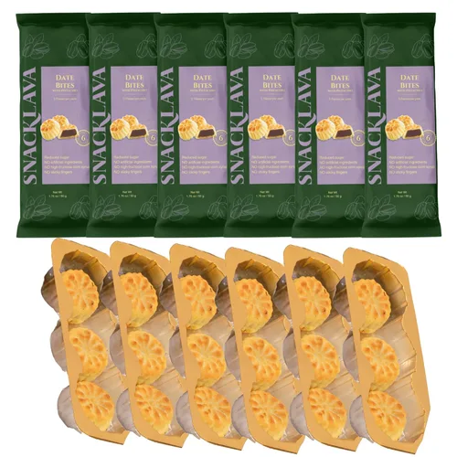 Vista 9 de Snacklava Cashew Bird's Nest - Paquete de 6 (24 piezas por paquete) - Sin ingredientes artificiales, colores o conservantes - Pasteles hechos a mano
