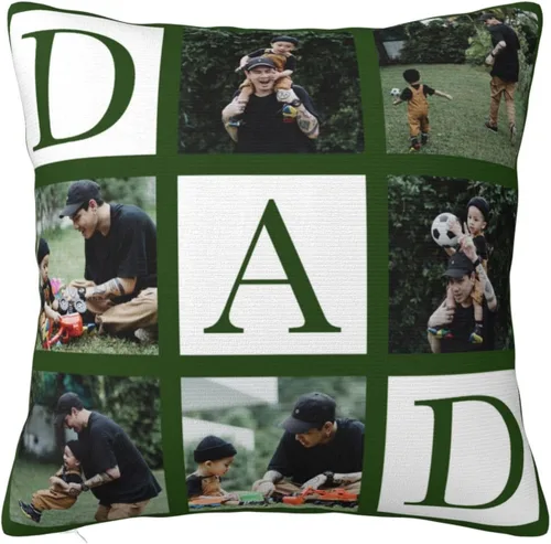 Vista 13 de Funda de almohada personalizada para regalos, funda de almohada personalizada con fotos, fundas de cojín para fotos, regalos personalizados