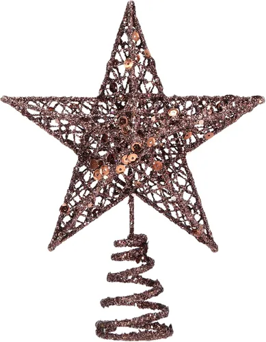 Vista 10 de Blulu Estrella de Navidad para Árbol de 6 Pulgadas, Estrella 3D de Metal con Purpurina, Decoración Hueca Pequeña para Fiestas de Navidad, Decoración