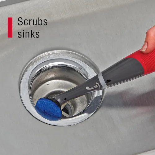 Vista 4 de Rubbermaid Reveal Power Scrubber - Juego de 18 piezas, cepillo eléctrico inalámbrico a batería, resistente al agua, para el hogar, cocina, baño