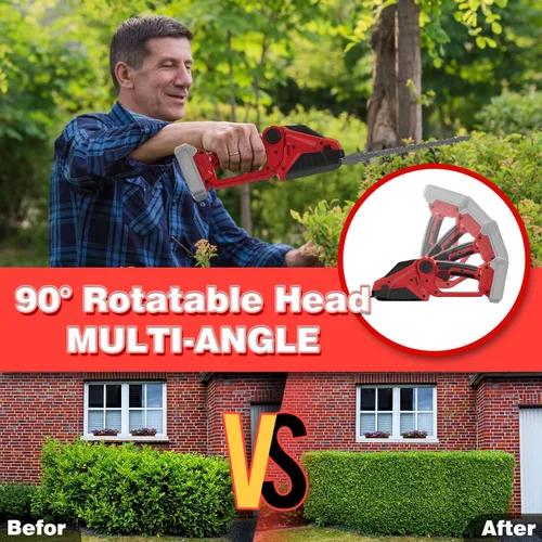 Vista 5 de Cortasetos inalámbrico para batería Milwaukee M18 (sin batería), mini tijeras de césped inalámbricas de 2200 RPM, cortasetos eléctrico de mano 2