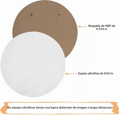 Vista 4 de YCHMIR Espejo de pared redondo pequeño, espejo de baño (negro, 11.8 pulgadas)