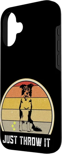 Vista 2 de iPhone 16 Just Throw It Border Collie Women Men Herding Dog Ball Fetch Case