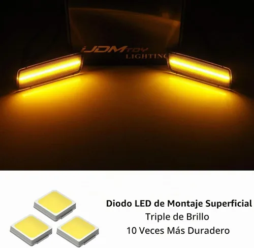 Vista 2 de iJDMTOY Kit de luces laterales de parachoques con lente transparente y ámbar LED completa Compatible con Volkswagen 2006-2009 MK5 Golf/GTI Rabbit