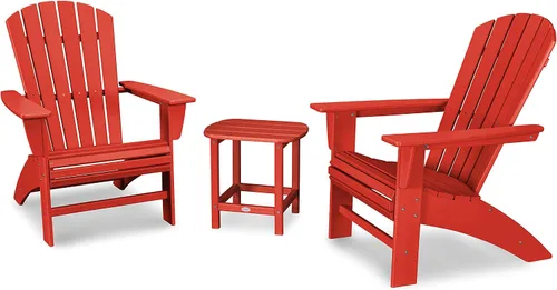 Vista 14 de POLYWOOD Juego de sillas Adirondack de 3 piezas náuticas con mesa auxiliar Aruba