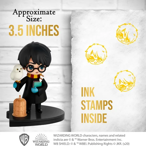 Vista 5 de P.M.I. Harry Potter - Figuras de 3.1 in con estampadores, colección premium, paquete de 2 cajas con ventana (S2)