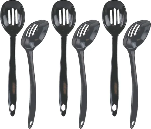 Vista 10 de Reston Lloyd Cuchara ranurada de melamina utensilio de cocina de alta calidad con mango ergonómico resistente al calor, plástico duradero sin BPA