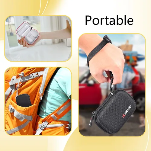 Vista 6 de RLSOCO Funda para cámara digital KODAK PIXPRO FZ55/FZ45/FZ53/FZ43/FZ41 16MP Bolsa de malla para baterías, cable, tarjeta de memoria, lector