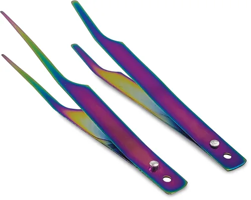 Vista 4 de Pinzas de entomología, juego de 2 unidades, para trabajos delicados de entomología. Acero inoxidable flexible - Doblar y volver a doblar