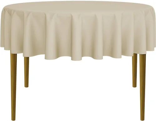 Vista 35 de Lann's Linens - Mantel redondo premium de 70 pulgadas para bodas/banquetes/restaurantes - Mantel de tela de poliéster - Azul bebé