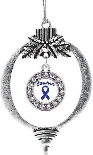Vista 21 de Inspired Silver - Adorno de cromosoma 21 con dije de círculo de plata con joyas de circonita cúbica