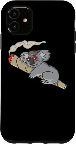Vista 5 de iPhone 15 Koala fumar marihuana marihuana fumar marihuana Stoner Don't Care Bear Case