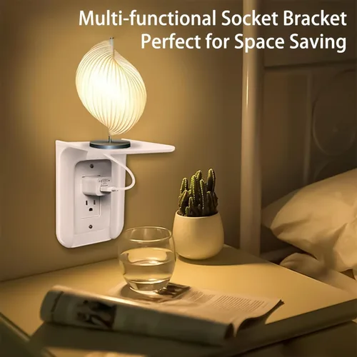 Vista 8 de Estante de salida, soporte de pared de baño con gestión de cables integrada, organizador de pared para decoración inteligente del hogar, ahorro