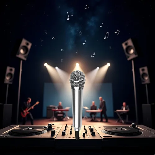 Vista 4 de Mini micrófono de canto plateado para teléfono karaoke micrófono de condensador de 0.138 in micrófono mini micrófono de mano para teléfono móvil