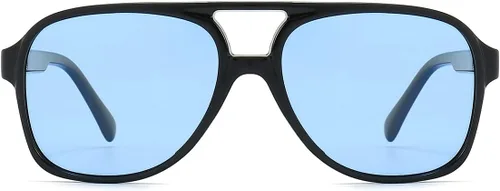 Vista 2 de NIDOVIX Gafas de sol polarizadas clásicas estilo aviador vintage para hombres y mujeres, marco grande, retro, de los años 70