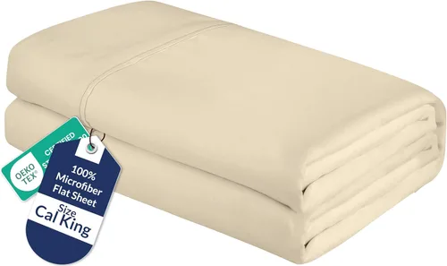Vista 84 de Royale Linens Sábana Plana Individual – Sábanas Planas de Microfibra Cepillada Ultra Suave 1800 Solamente – Sin Arrugas y Resistentes a las Manchas