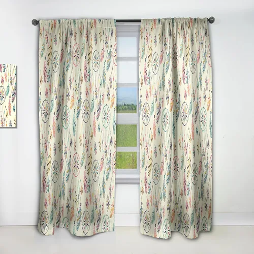 Vista 16 de DesignQ Panel de cortina bohemio y ecléctico 'Ethnic Pattern', 18645, 52x90, (abstracto-bohemio)