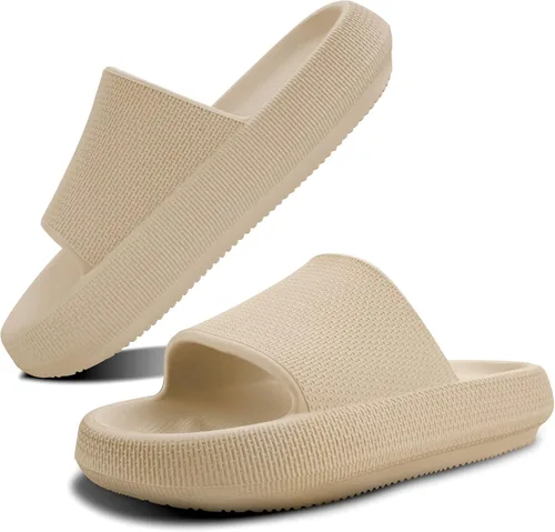 Vista 2 de Sandalias Cloud para mujeres y hombres,Sandalias de baño con almohadilla,Zapatos de plataforma de suela gruesa antideslizante EVA