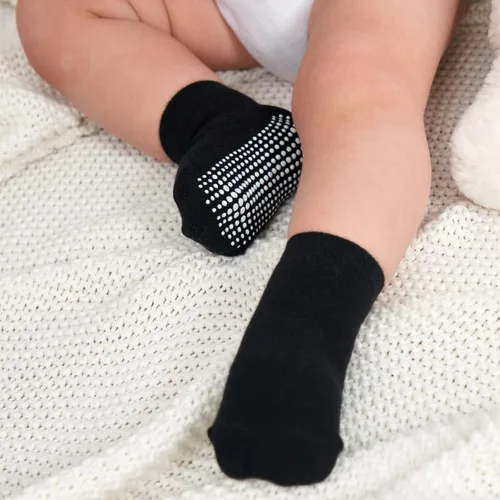 Vista 9 de ZAPLES Calcetines tobilleros antideslizantes para bebés con agarre antideslizante para niños y niñas, corte bajo para bebés y niños pequeños