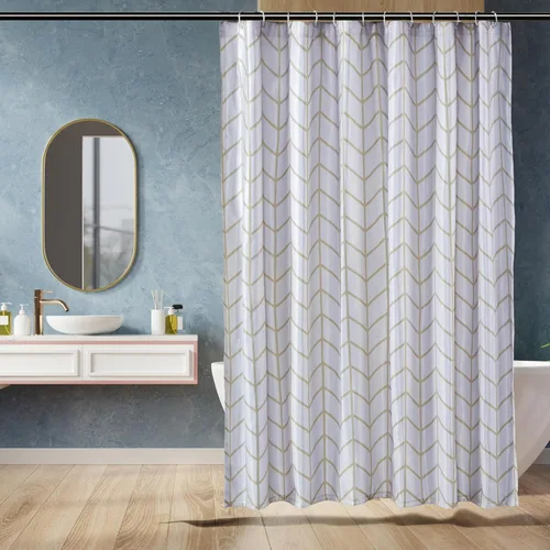 Vista 15 de Amazon Basics Cortina de ducha ligera súper suave y de fácil cuidado con textura de gofre, 72 x 72 pulgadas, color blanco (paquete de 8)