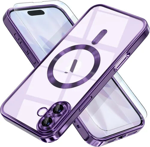 Vista 85 de Misea Funda magnética para iPhone 14 compatible con MagSafe [nunca amarillenta] [protección contra caídas de grado militar] protector completo